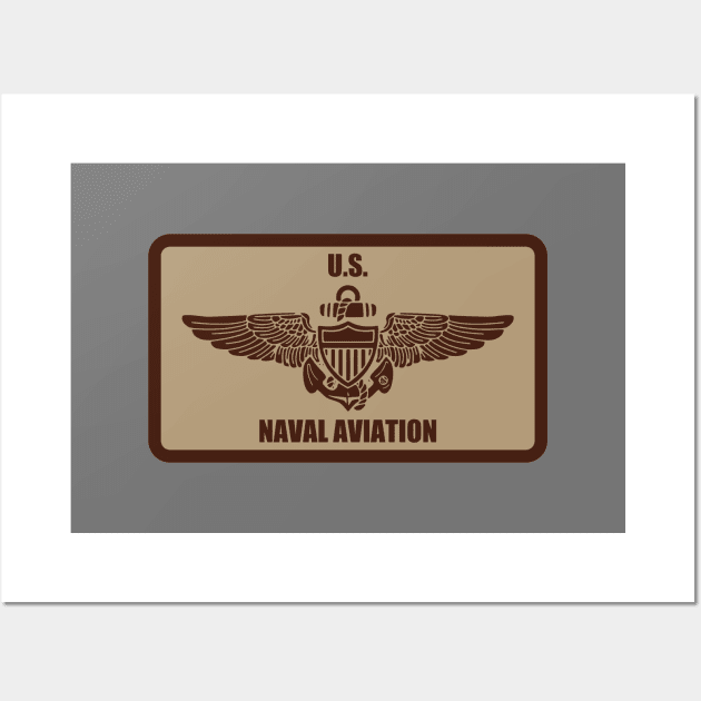 U.S. Naval Aviation Wings Patch (desert subdued) Wall Art by TCP